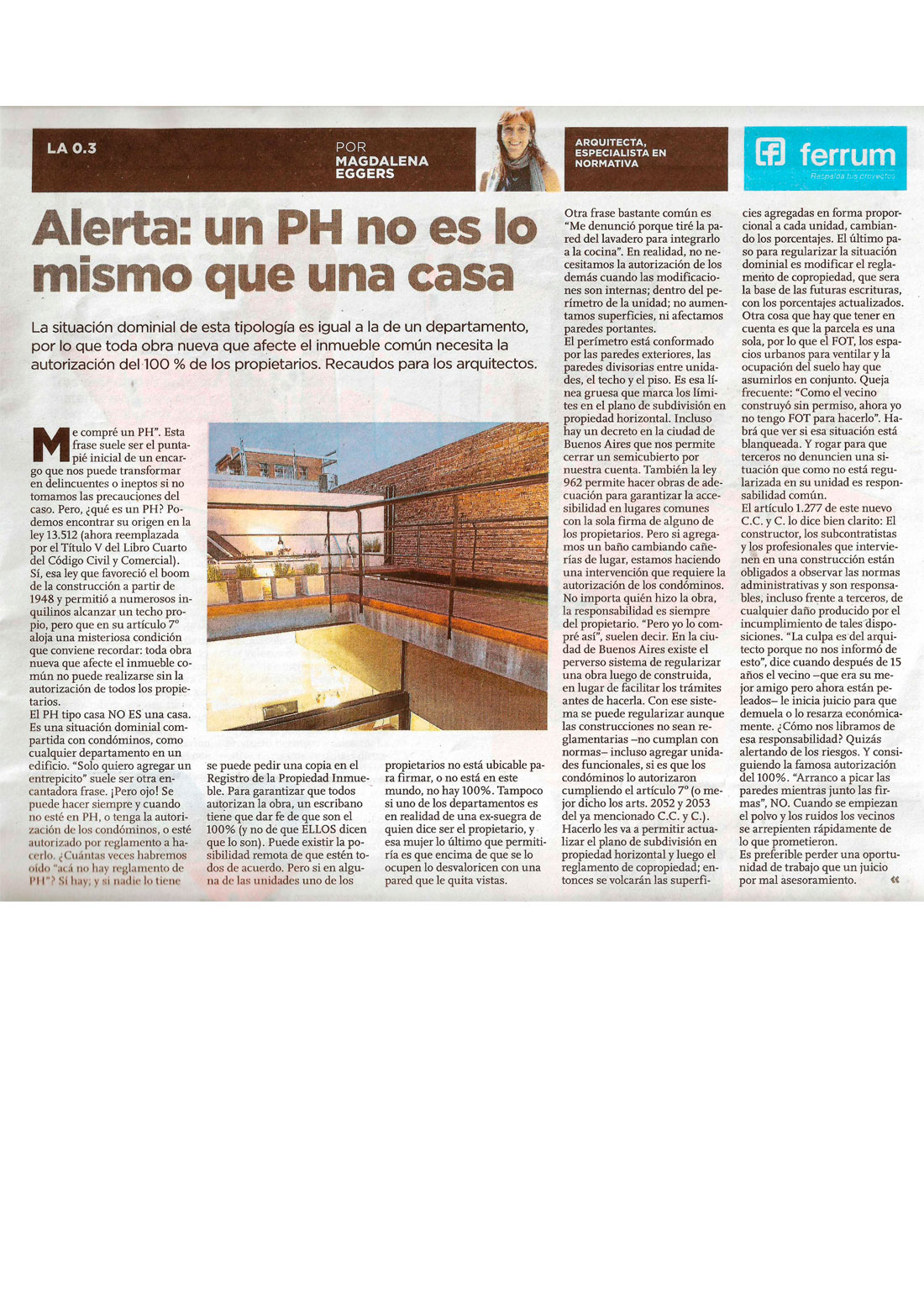 Alerta: un PH no es lo mismo que una casa